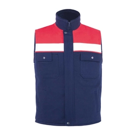 Gabardin Yelek Kışlık Kırmızı - Lacivert