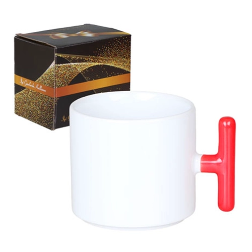 T Kulplu Süblimasyon Seramik Kupa